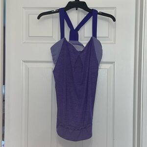 Lululemon No Limits Tank, Purple and White